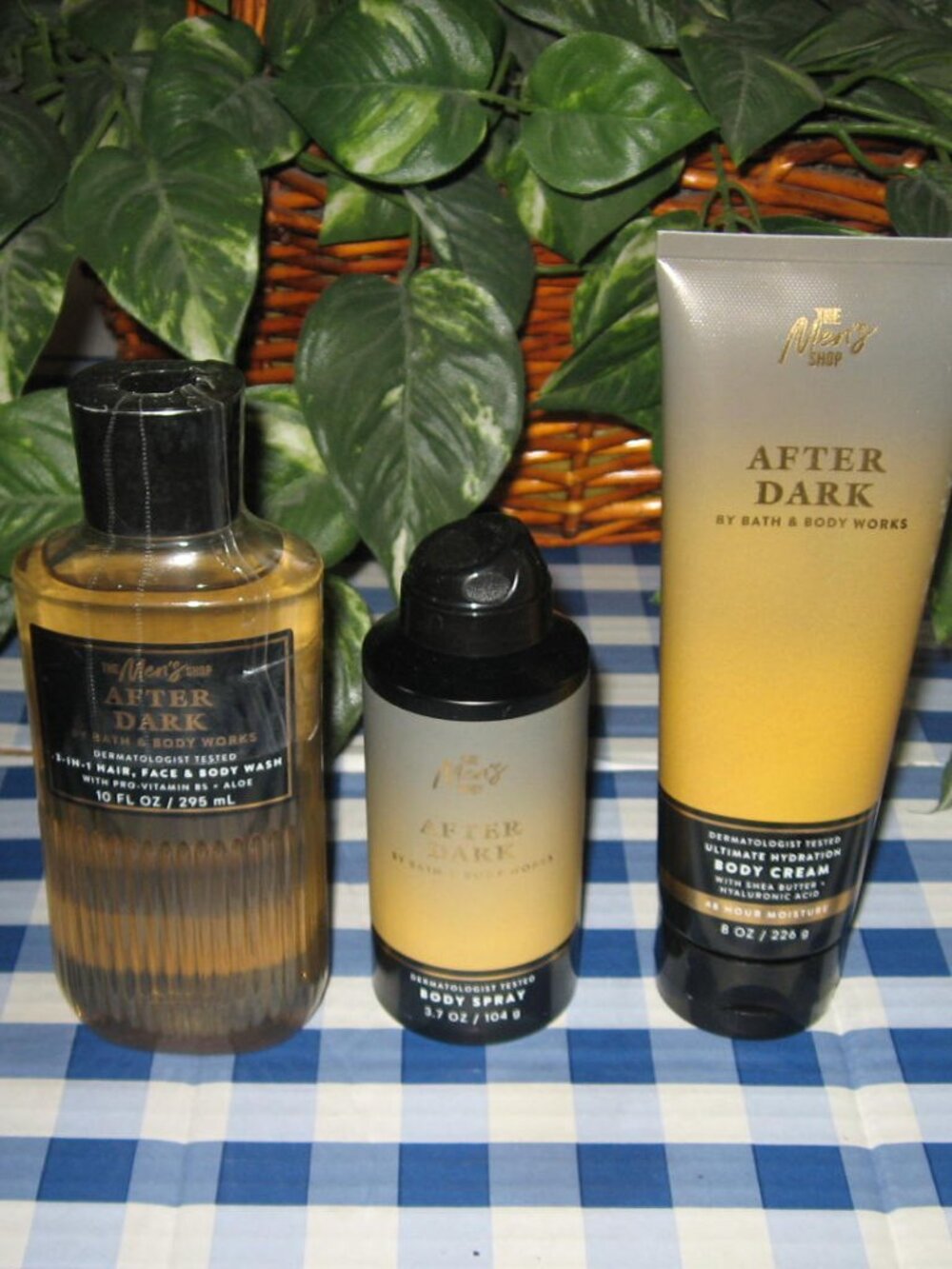 BBW Mens After Dark 3 In 1 Hair Face & Body Wash Body Spray & Cream Lot of 3 NWT